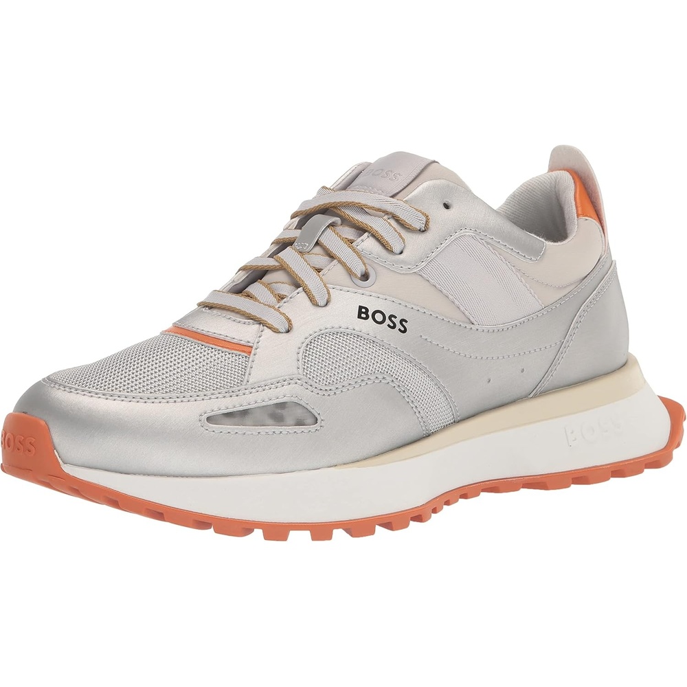 image:imageBOSS Mens Colorblock Lace Up SneakersWhiteSilver