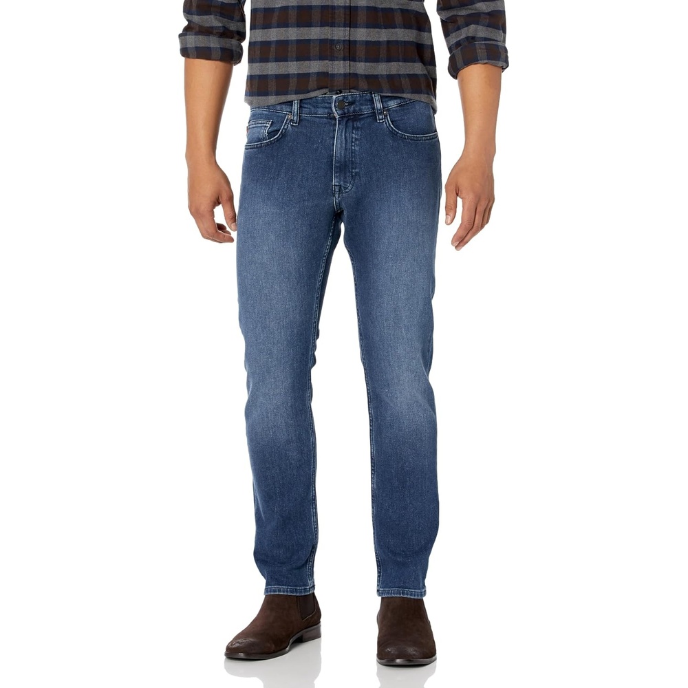 image:imageBOSS Mens Delaware Slim Fit Stretch JeansCarbon Blue