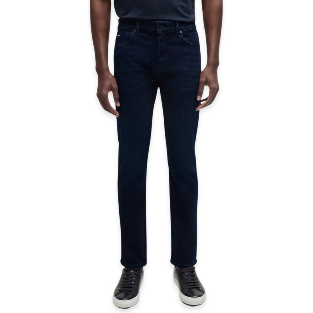 image:imageBOSS Mens Delaware Straight Leg Slim Fit JeansMedium Navy Blue