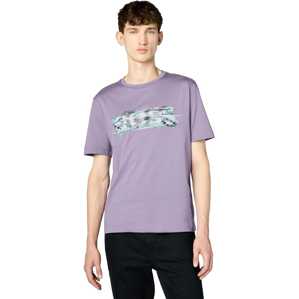 image:imageBOSS Mens Digital Graphic Print Short Sleeve TShirtPurple Sage  White  Green  Purple