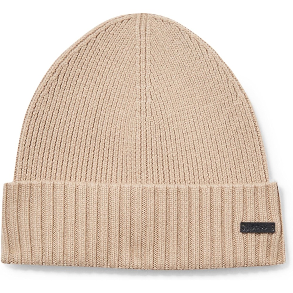 image:imageBOSS Mens Fati Ribbed Knit HatMilky Way