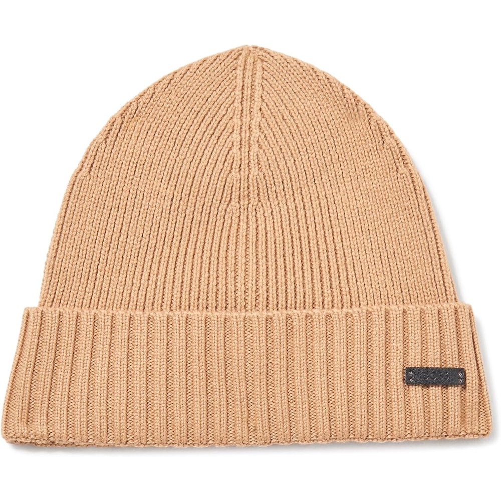 image:imageBOSS Mens Fati Ribbed Knit HatOxford Tan