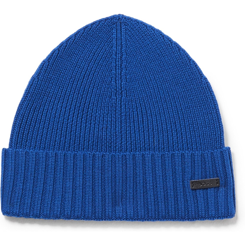 image:imageBOSS Mens Fati Ribbed Knit HatSpace Cadet Blue