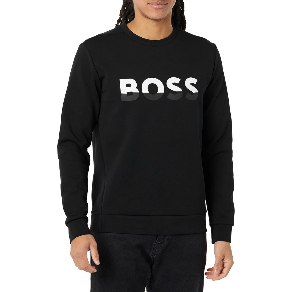 image:imageBOSS Mens Iconic Logo Crewneck SweatshirtBlack Oil