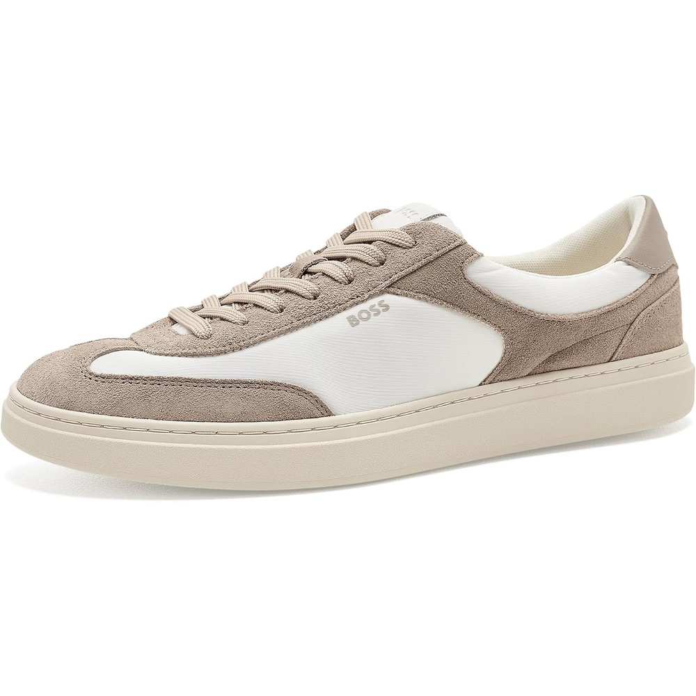 image:imageBOSS Mens Kieran Cupsole Dress Suede SneakerCaf Latte