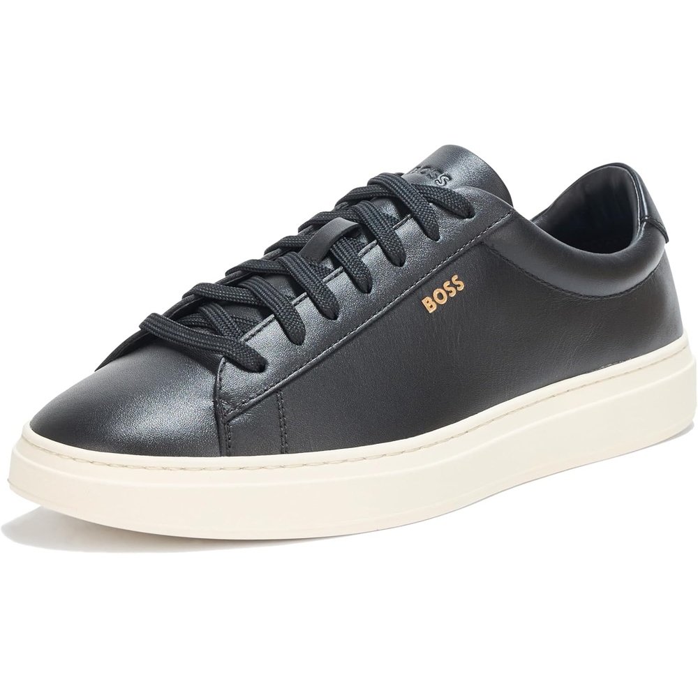 image:imageBOSS Mens Kieran Smooth Leather Tennis SneakerCastlerock Black