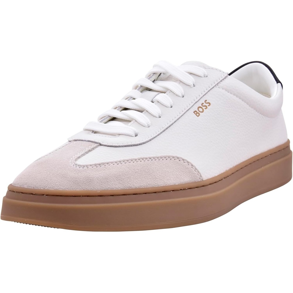 image:imageBOSS Mens Kieran Smooth Leather Tennis SneakerIced Out