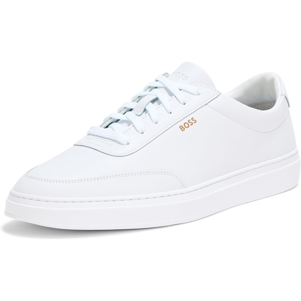image:imageBOSS Mens Kieran Smooth Leather Tennis SneakerWhite Bone