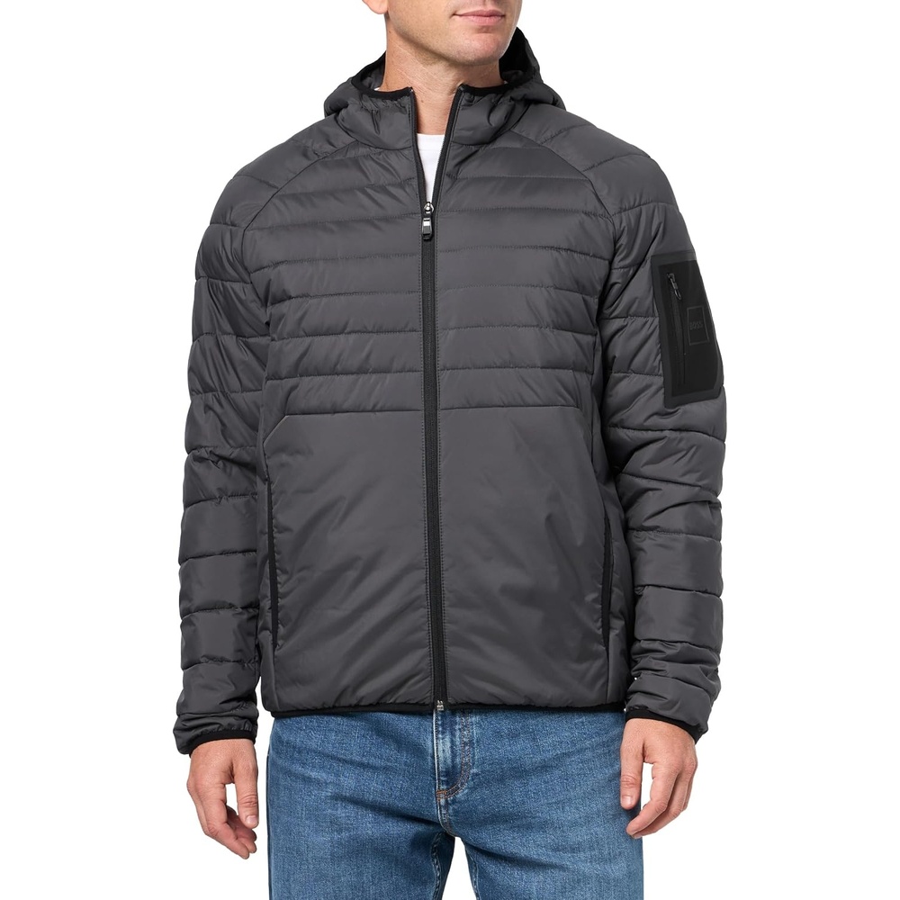 image:imageBOSS Mens Lightweight Hooded Puffer JacketLava Smoke
