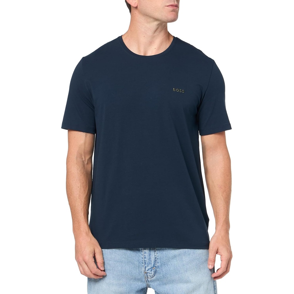 image:imageBOSS Mens MixampMatch Crewneck Cotton Lounge TShirtCaptain Navy
