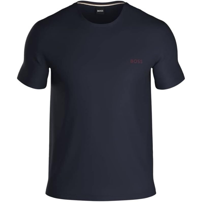 image:imageBOSS Mens MixampMatch Crewneck Cotton Lounge TShirtOxford Blue
