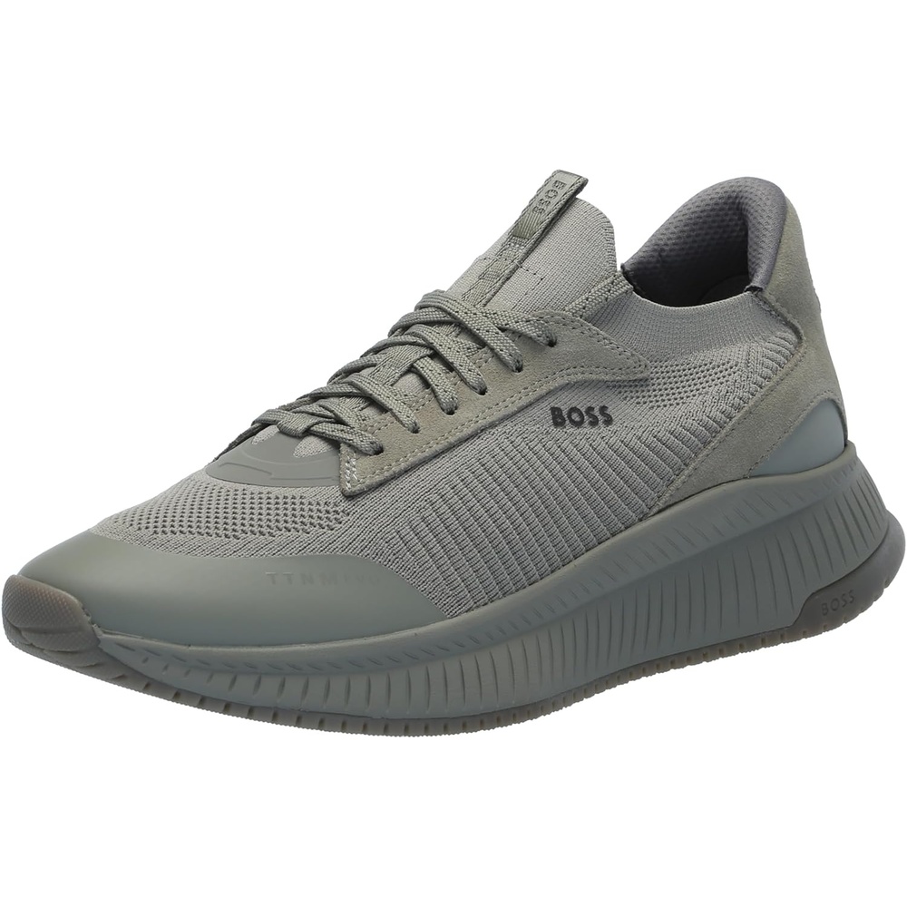 image:imageBOSS Mens Modern Knit Structure Running SneakerAluminum Taupe