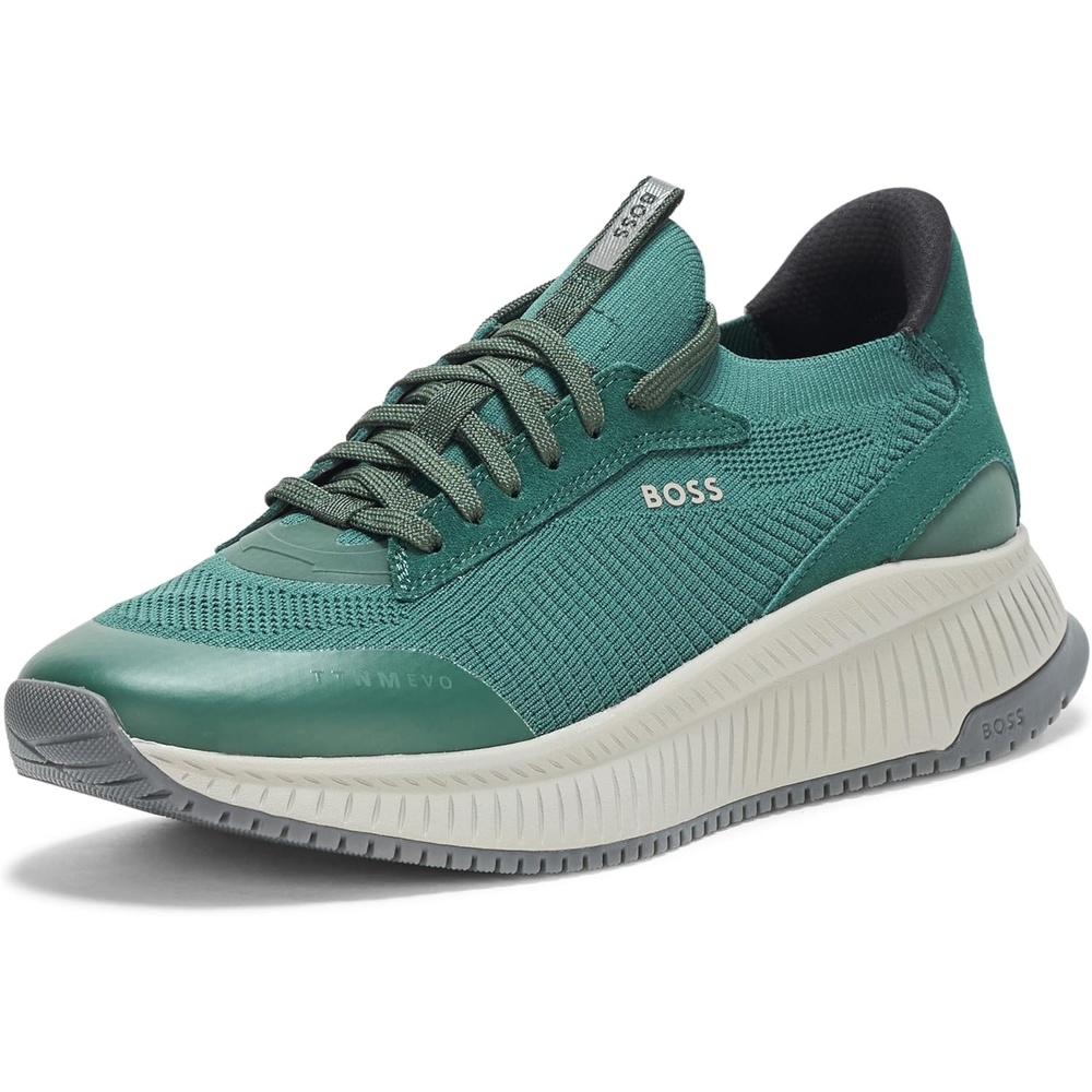 image:imageBOSS Mens Modern Knit Structure Running SneakerDark Emerald