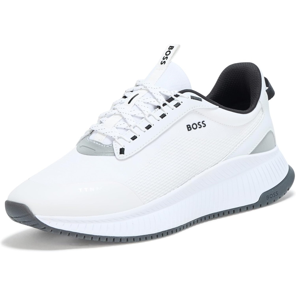 image:imageBOSS Mens Modern Knit Structure Running SneakerExtra White