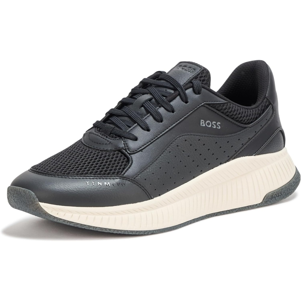 image:imageBOSS Mens Modern Knit Structure Running SneakerMatte Black