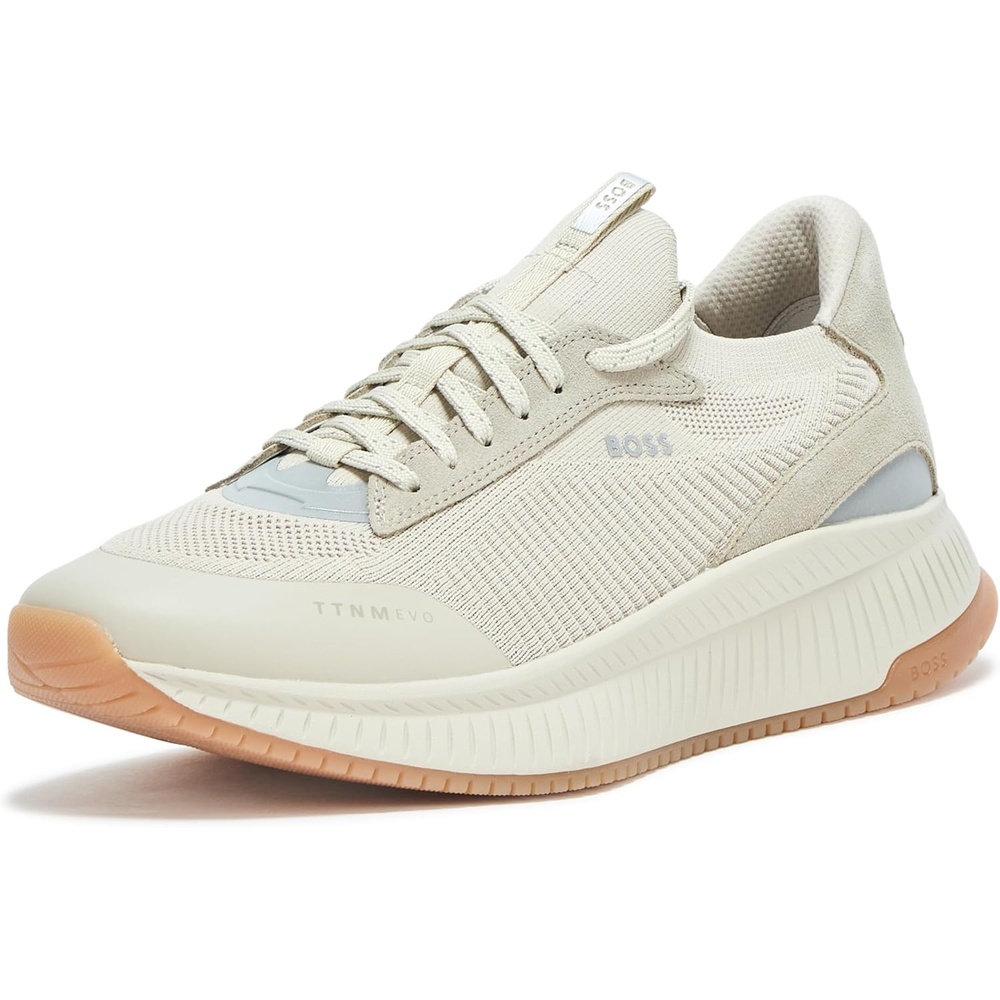image:imageBOSS Mens Modern Knit Structure Running SneakerSoft Cream