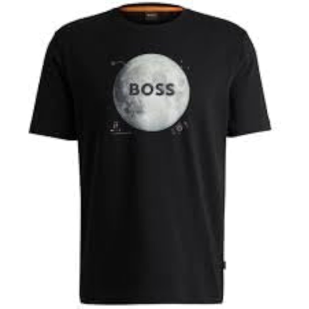 image:imageBOSS Mens Moon Logo Cotton TShirtBlack Shadow