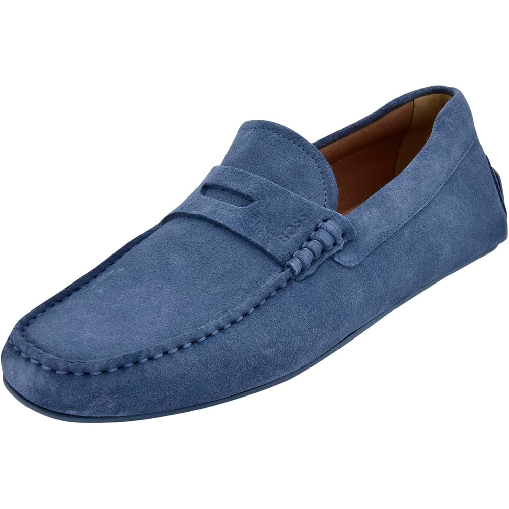 image:imageBOSS Mens Noel Suede Drivers LoafersWhirlpool Blue