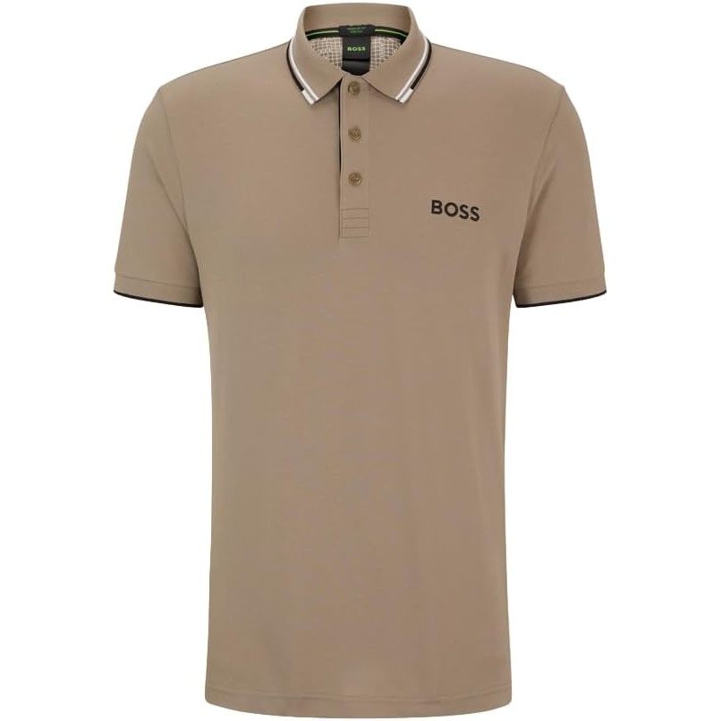 image:imageBOSS Mens Paddy Pro Polo ShirtBrindle Taupe