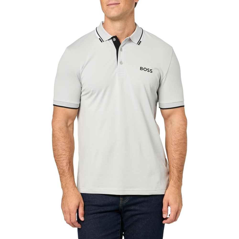 image:imageBOSS Mens Paddy Pro Polo ShirtHigh Rise Grey