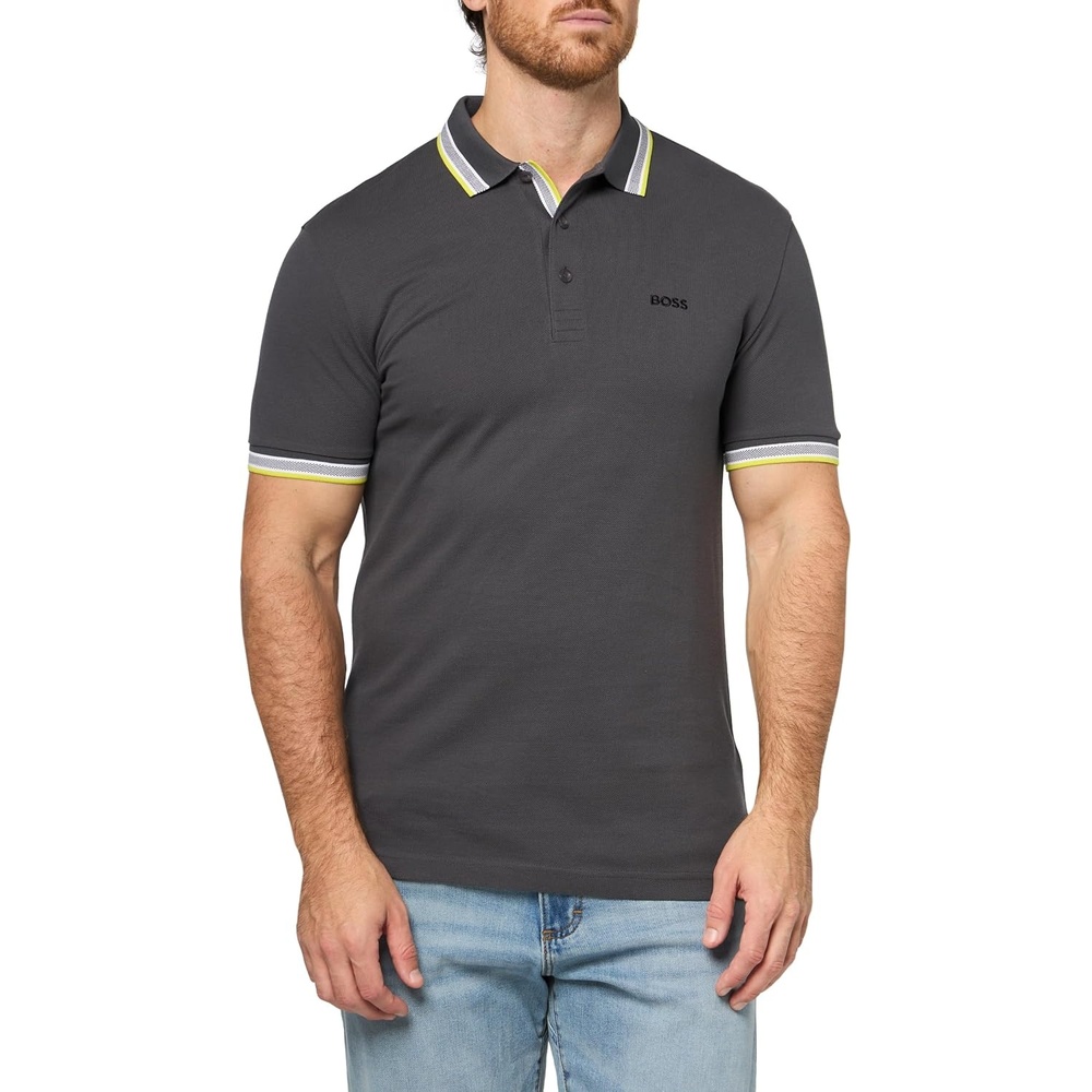 image:imageBOSS Mens Paddy Short Sleeve Polo ShirtAsphalt