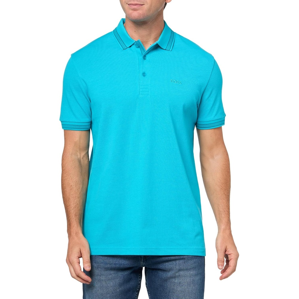 image:imageBOSS Mens Paddy Short Sleeve Polo ShirtBluebird