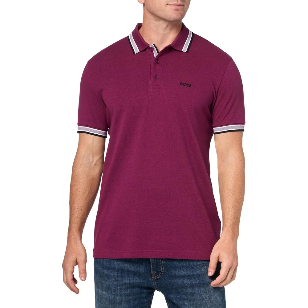 image:imageBOSS Mens Paddy Short Sleeve Polo ShirtEggplant