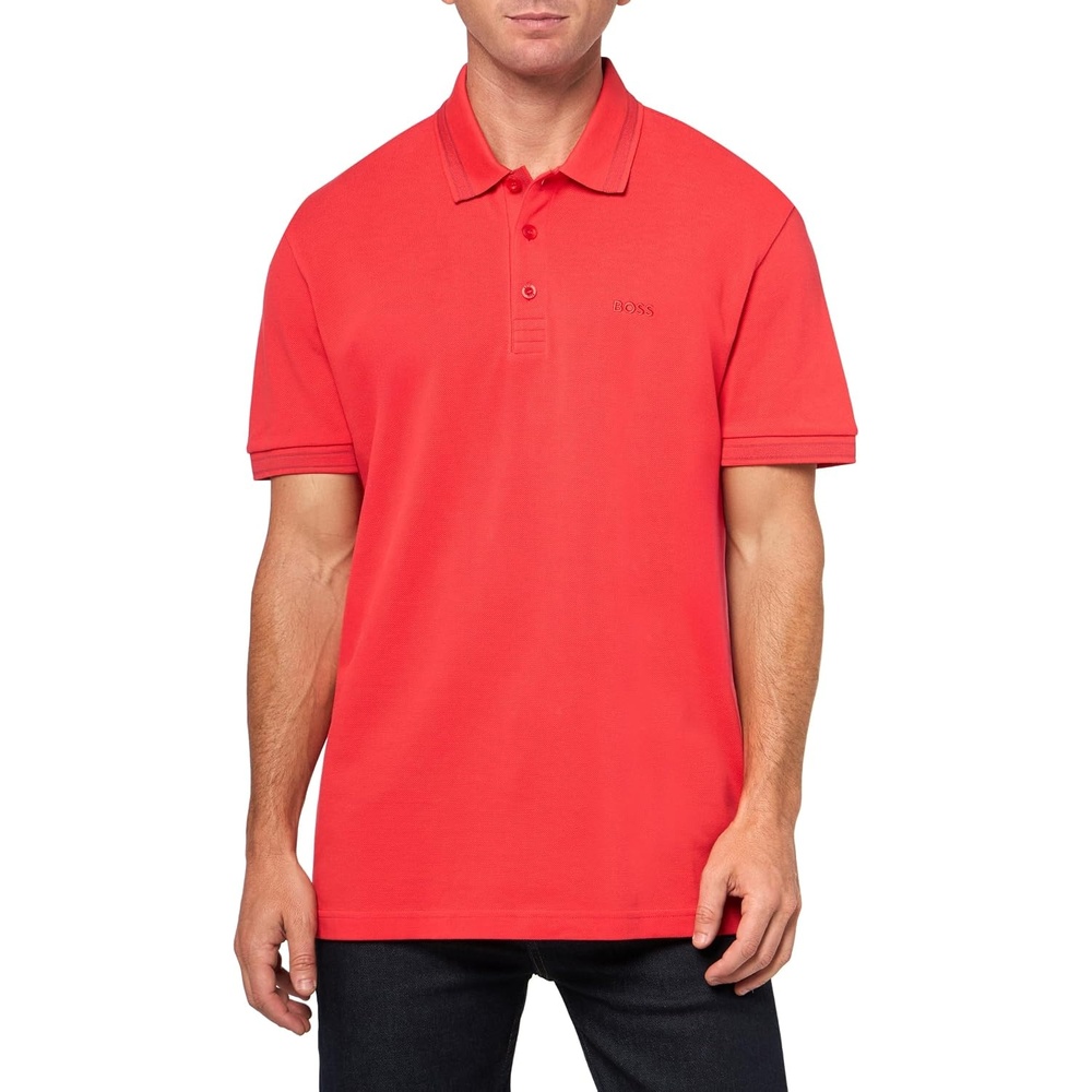 image:imageBOSS Mens Paddy Short Sleeve Polo ShirtHibiscus Red