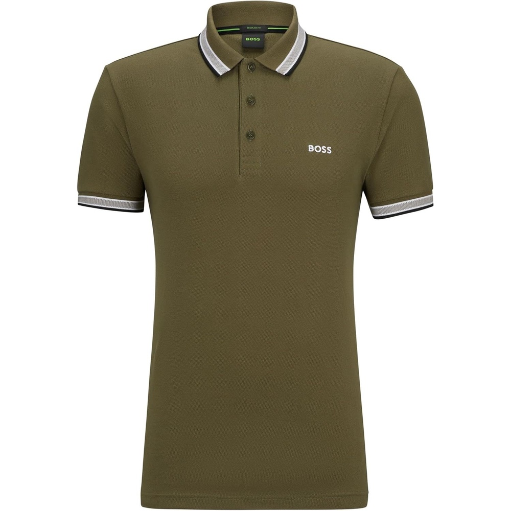 image:imageBOSS Mens Paddy Short Sleeve Polo ShirtOpen Green 364