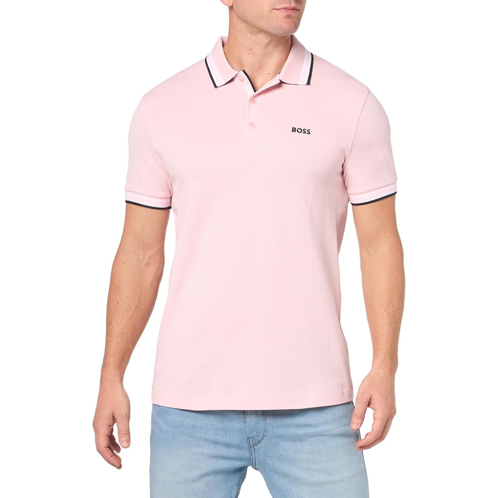 image:imageBOSS Mens Paddy Short Sleeve Polo ShirtPeach Beige