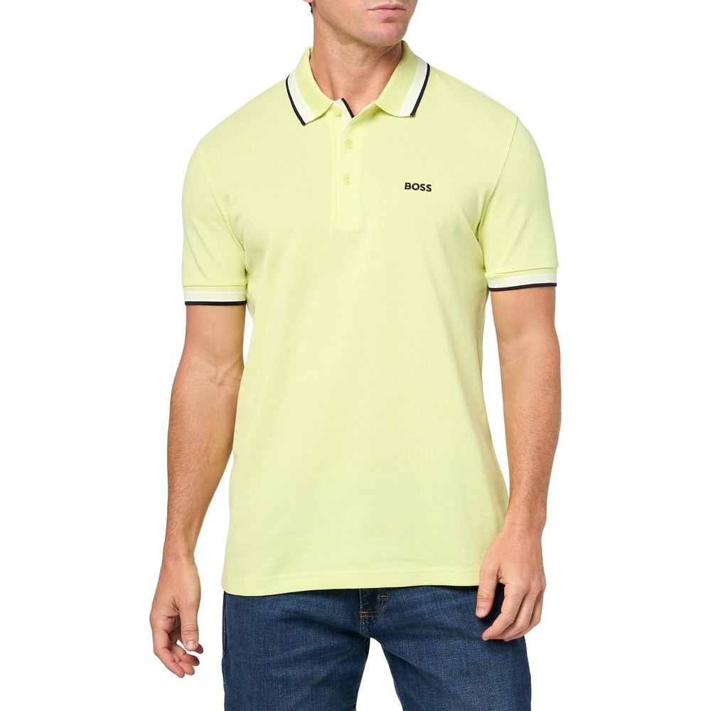 image:imageBOSS Mens Paddy Short Sleeve Polo ShirtSunny Lime