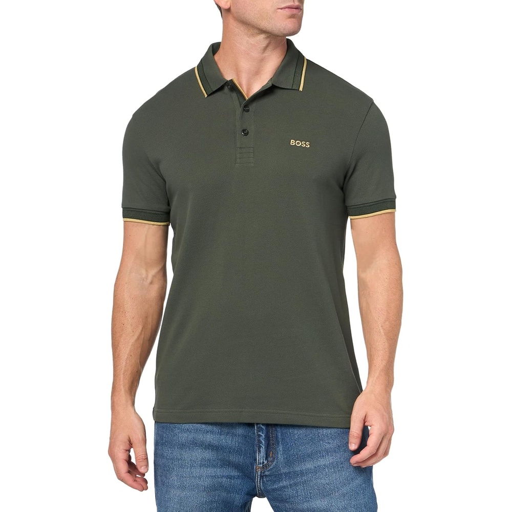 image:imageBOSS Mens Paddy Short Sleeve Polo ShirtYoga Green