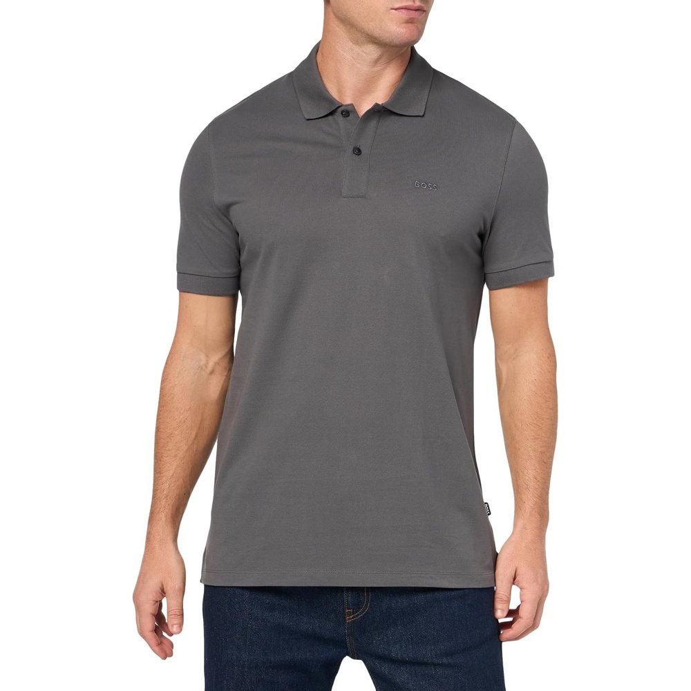 image:imageBOSS Mens Pallas PoloMushroom Grey