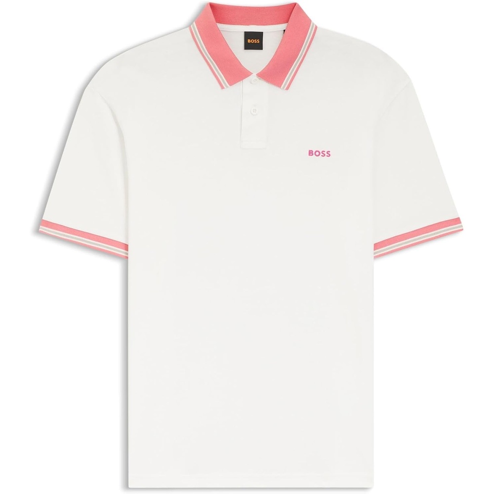 image:imageBOSS Mens Pe Blocks Polo Shirt Dark BlueNatural 106 Cm