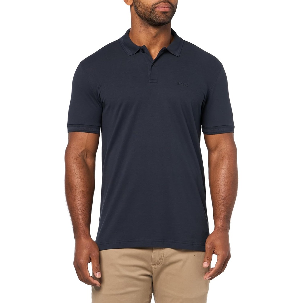image:imageBOSS Mens Pio Sporty Tonal Collar PoloBruce Blue