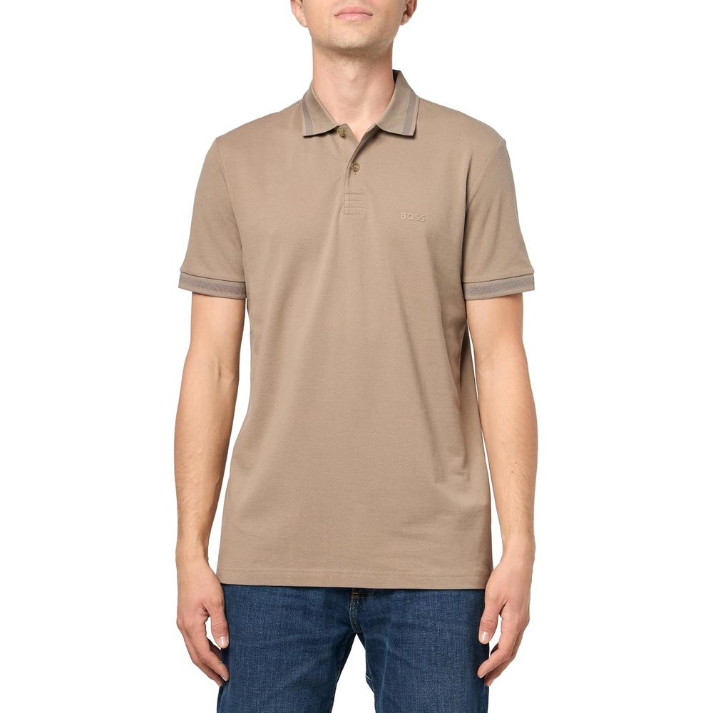 image:imageBOSS Mens Pio Sporty Tonal Collar PoloDust