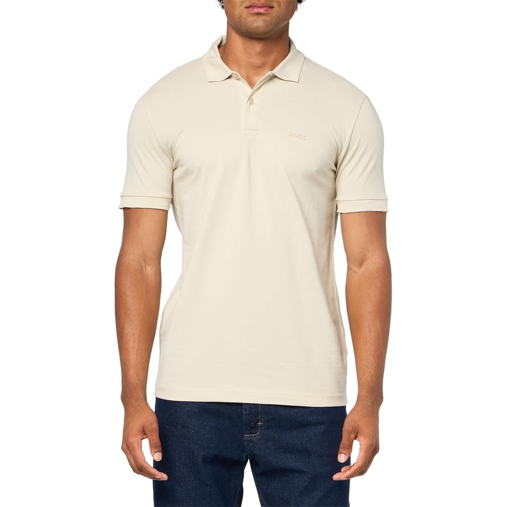image:imageBOSS Mens Pio Sporty Tonal Collar PoloPelican Beige