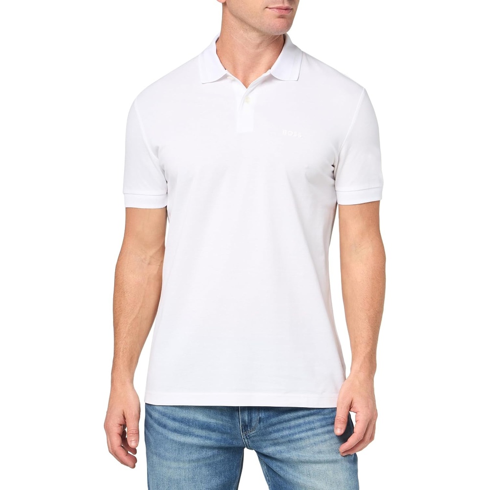 image:imageBOSS Mens Pio Sporty Tonal Collar PoloWhite Oak