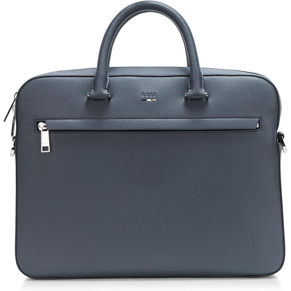 image:imageBOSS Mens Ray Soft Friendly Leather Brief CaseDusty Blue