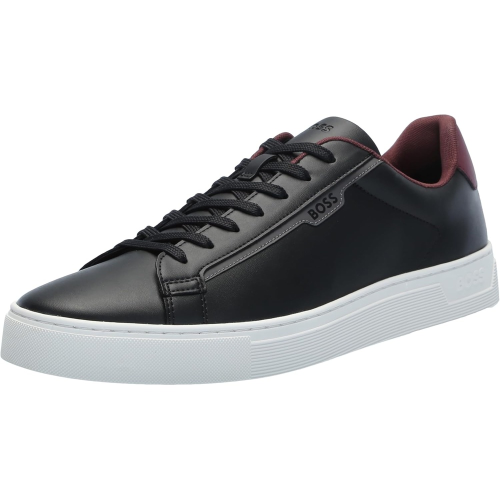 image:imageBOSS Mens Rhys Cupsole Small Logo SneakerBlack Currant
