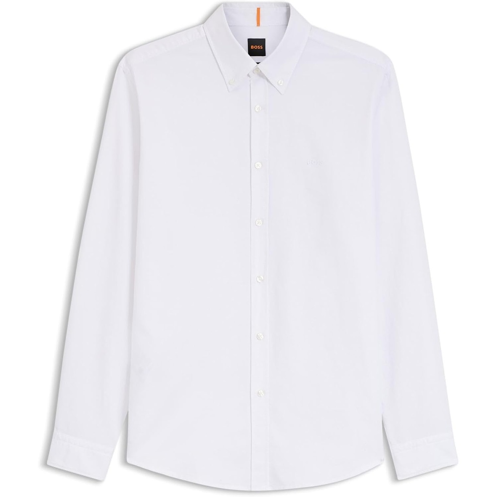 image:imageBOSS Mens Rickert M Regular Cotton Oxford Button Down ShirtWhite100