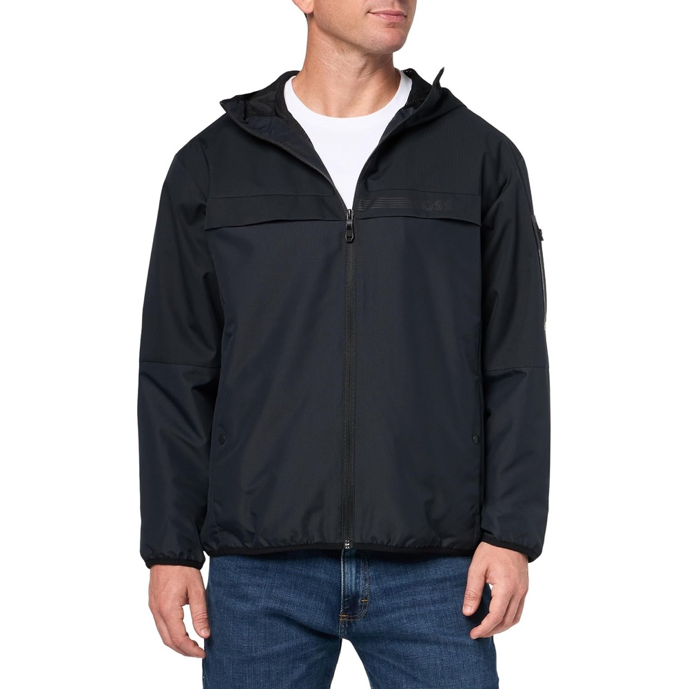 image:imageBOSS Mens Ripstop Nylon Lightweight JacketBlueberry Blue