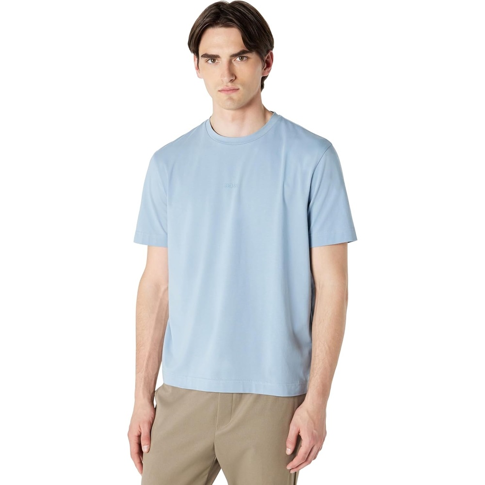 image:imageBOSS Mens Small Chest Logo Regular Fit Cotton TShirtColony Blue