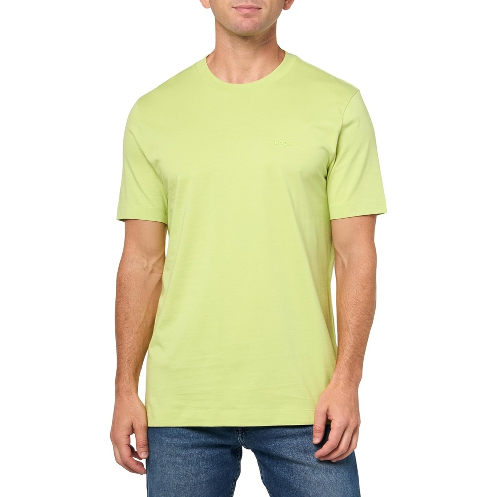 image:imageBOSS Mens Small Logo Cotton Crewneck TShirtSprout Green