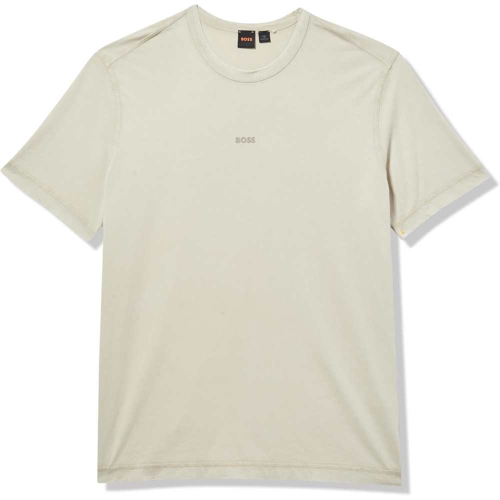 image:imageBOSS Mens Small Tonal Logo Regular Fit Jersey TShirtDessert Beige
