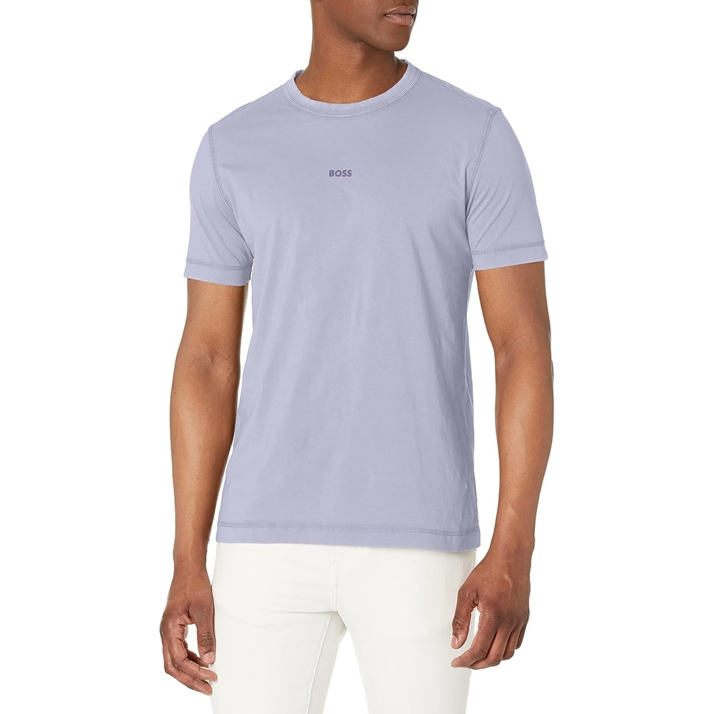 image:imageBOSS Mens Small Tonal Logo Regular Fit Jersey TShirtPersian Light Violet