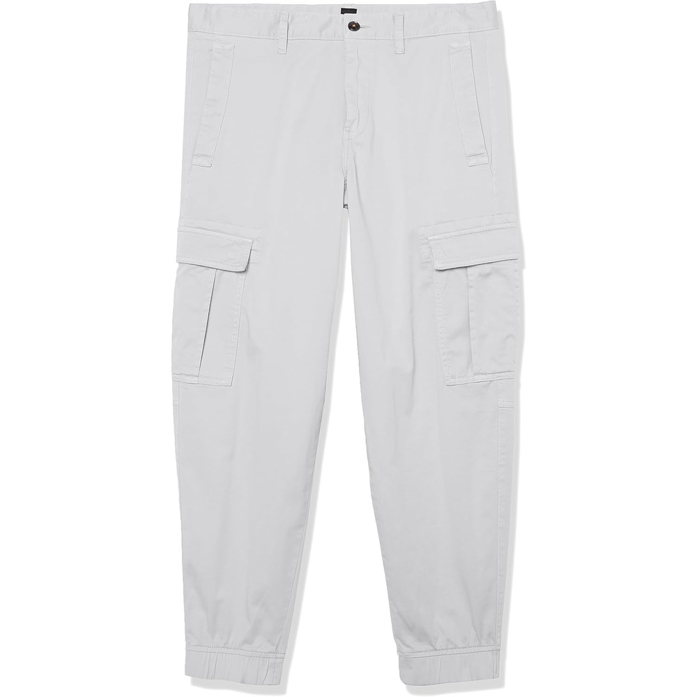 image:imageBOSS Mens Soft Cotton Twill Cargo Pocket PantsHigh Rise Grey