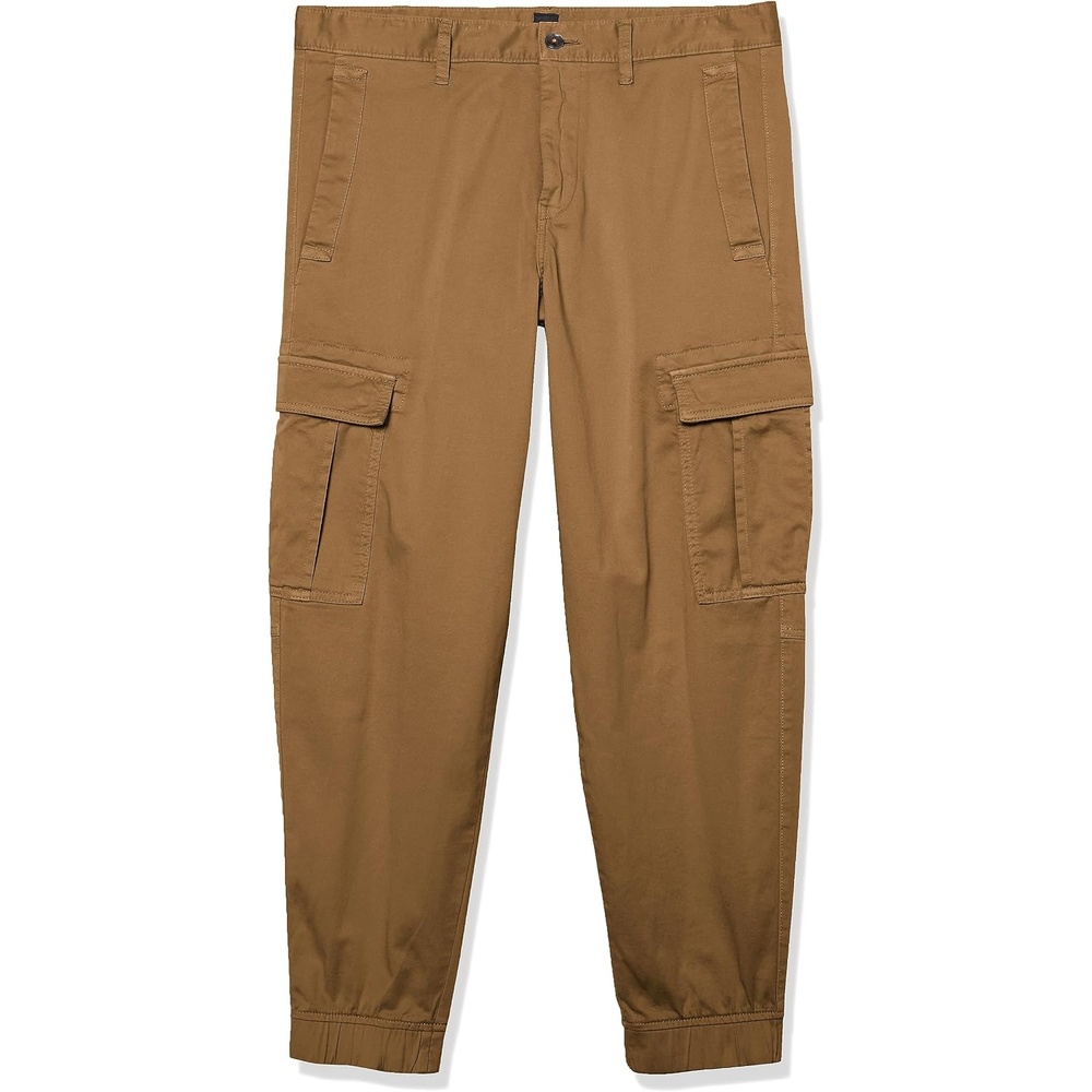 image:imageBOSS Mens Soft Cotton Twill Cargo Pocket PantsTrout Green