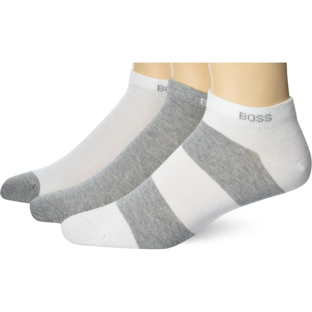 image:imageBOSS Mens Solid Big Logo Ribbed SocksMint Ocean LogoCloud White