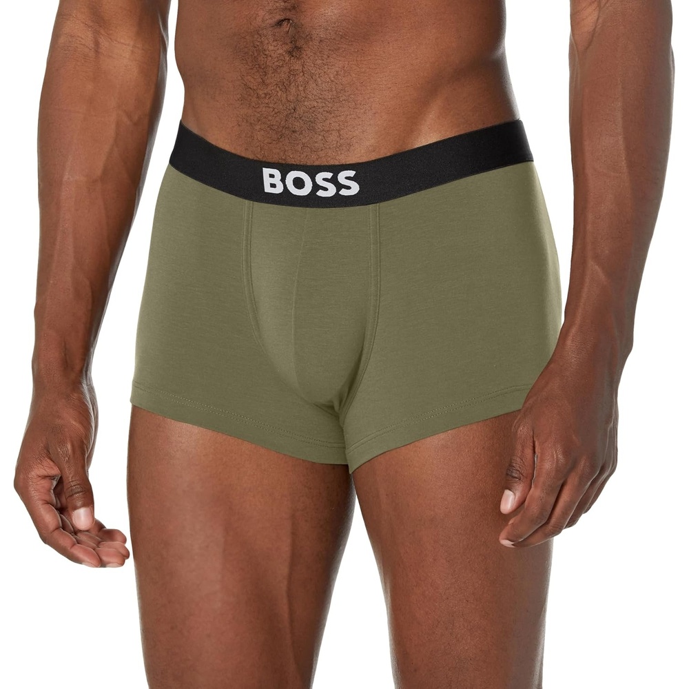 image:imageBOSS Mens Solid Trunk With Bold LogoDeep Olive Green